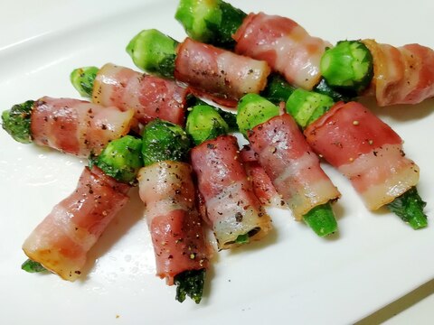 一口つまみ、オクラのベーコン巻き